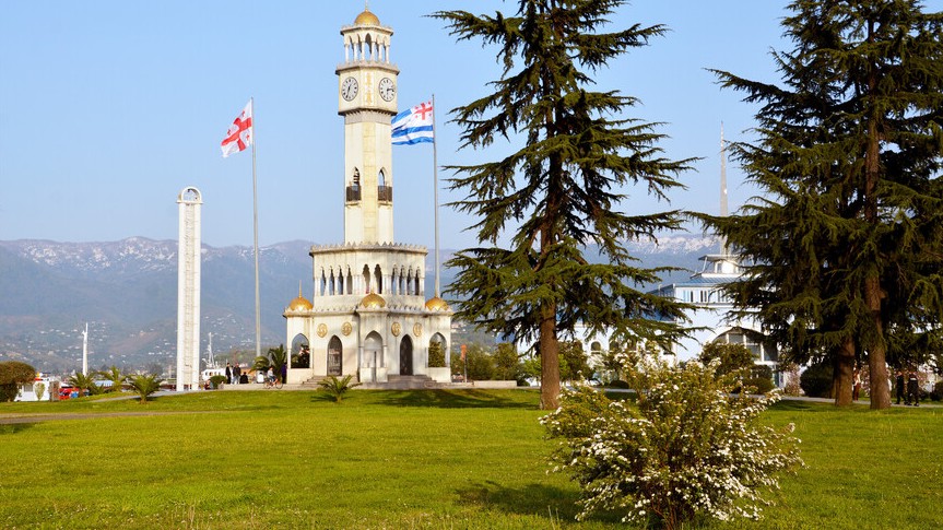 Admiring spring in blossoming Batumi